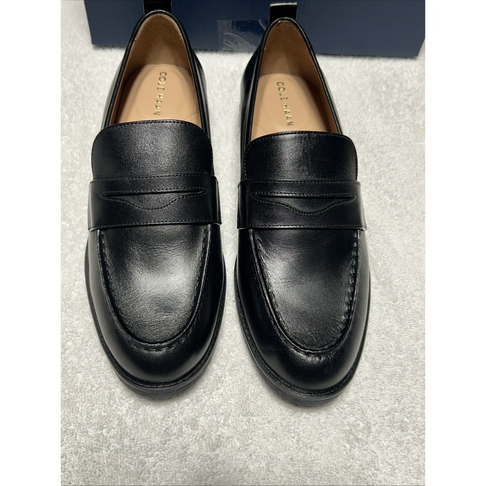 Cole Haan Stassi Penny Loafer Women's Size 8B Black Leather New In Box - Picture 5 of 12